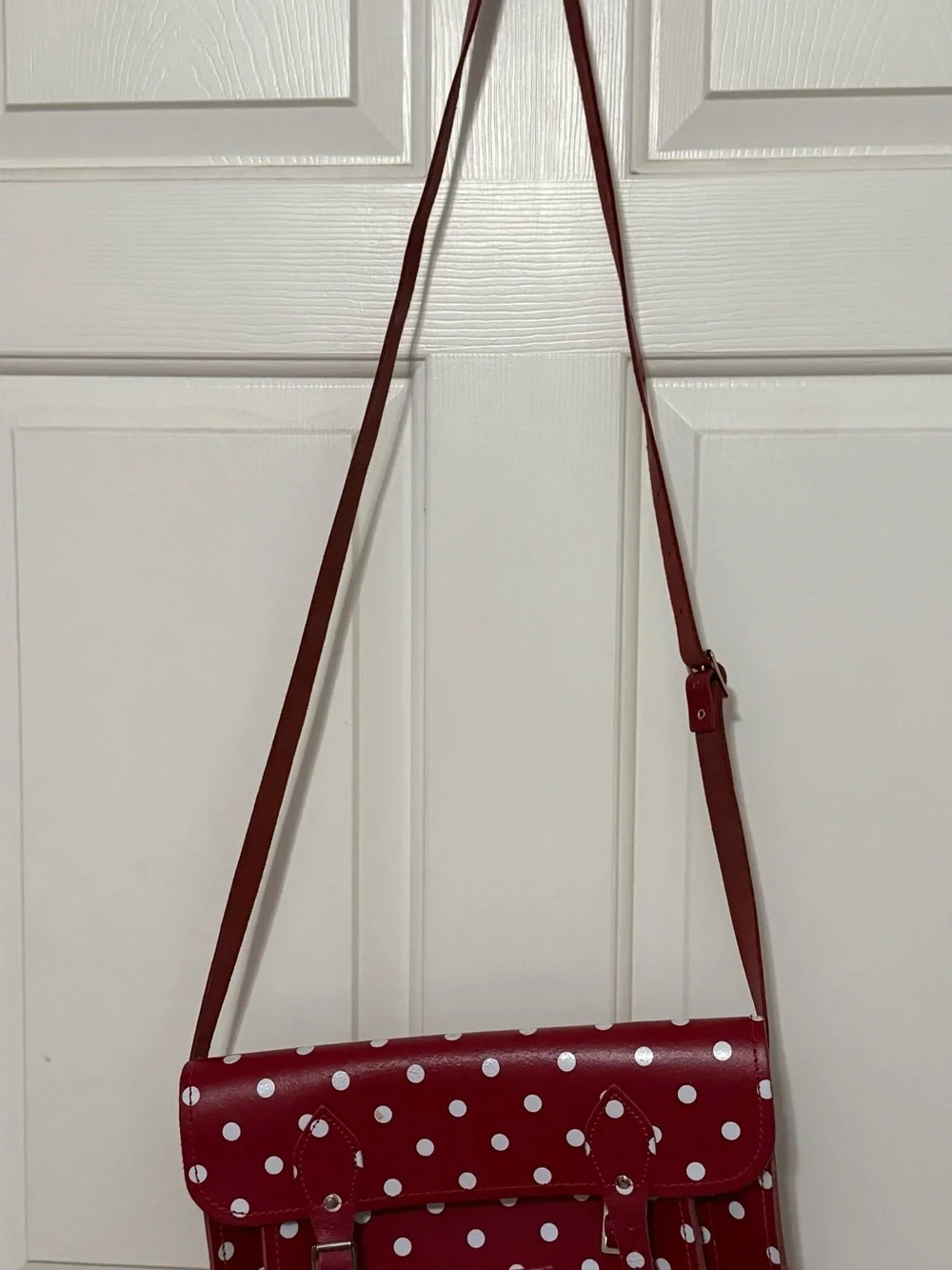 Polka Dot Red Satchel Shoulder Bag